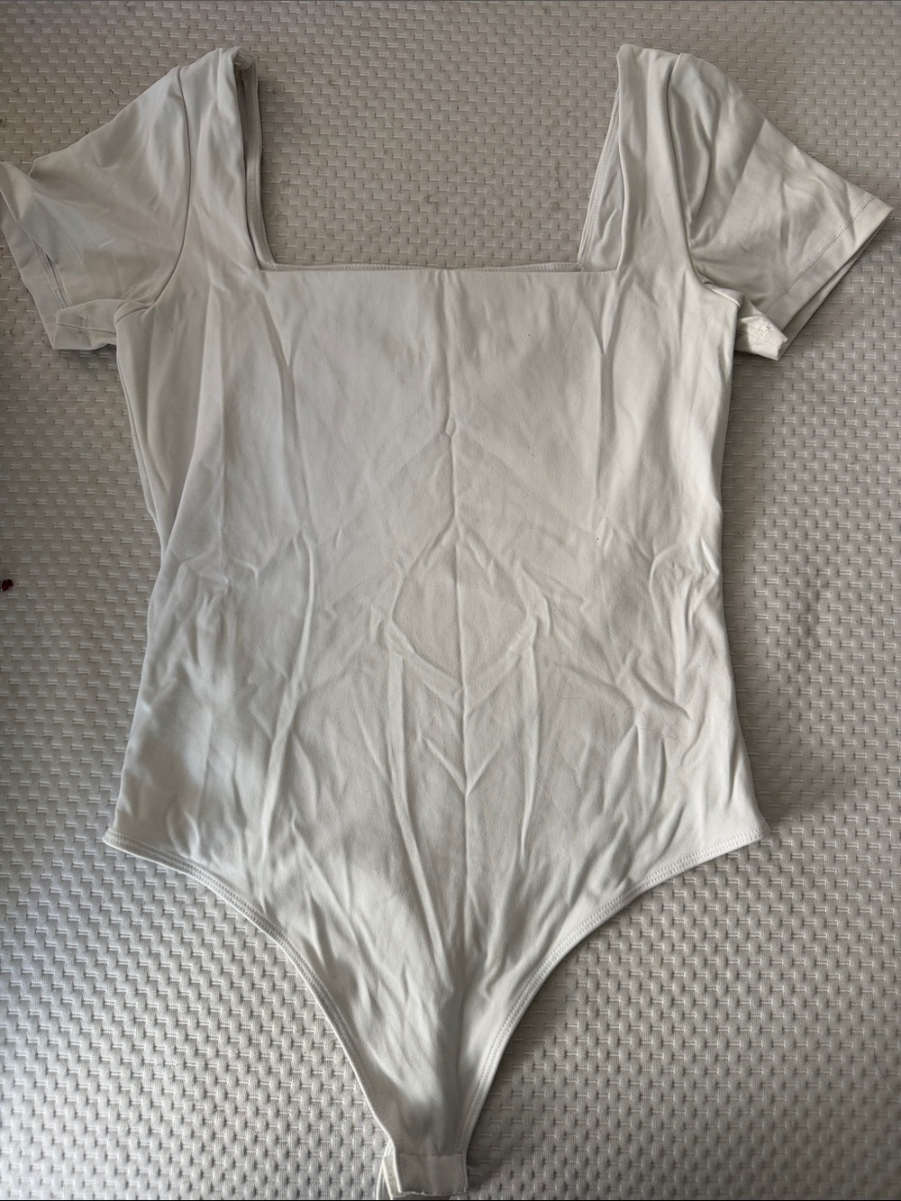 Square Neck White Women’s Bodysuit